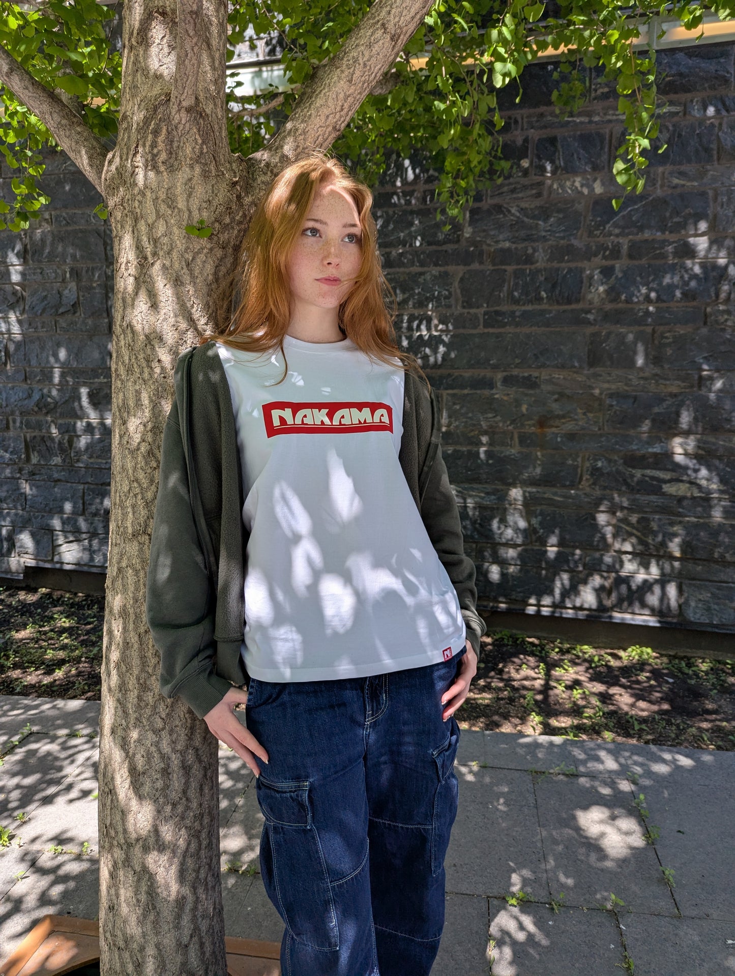 220gsm heavyweight white anime-inspired t-shirt