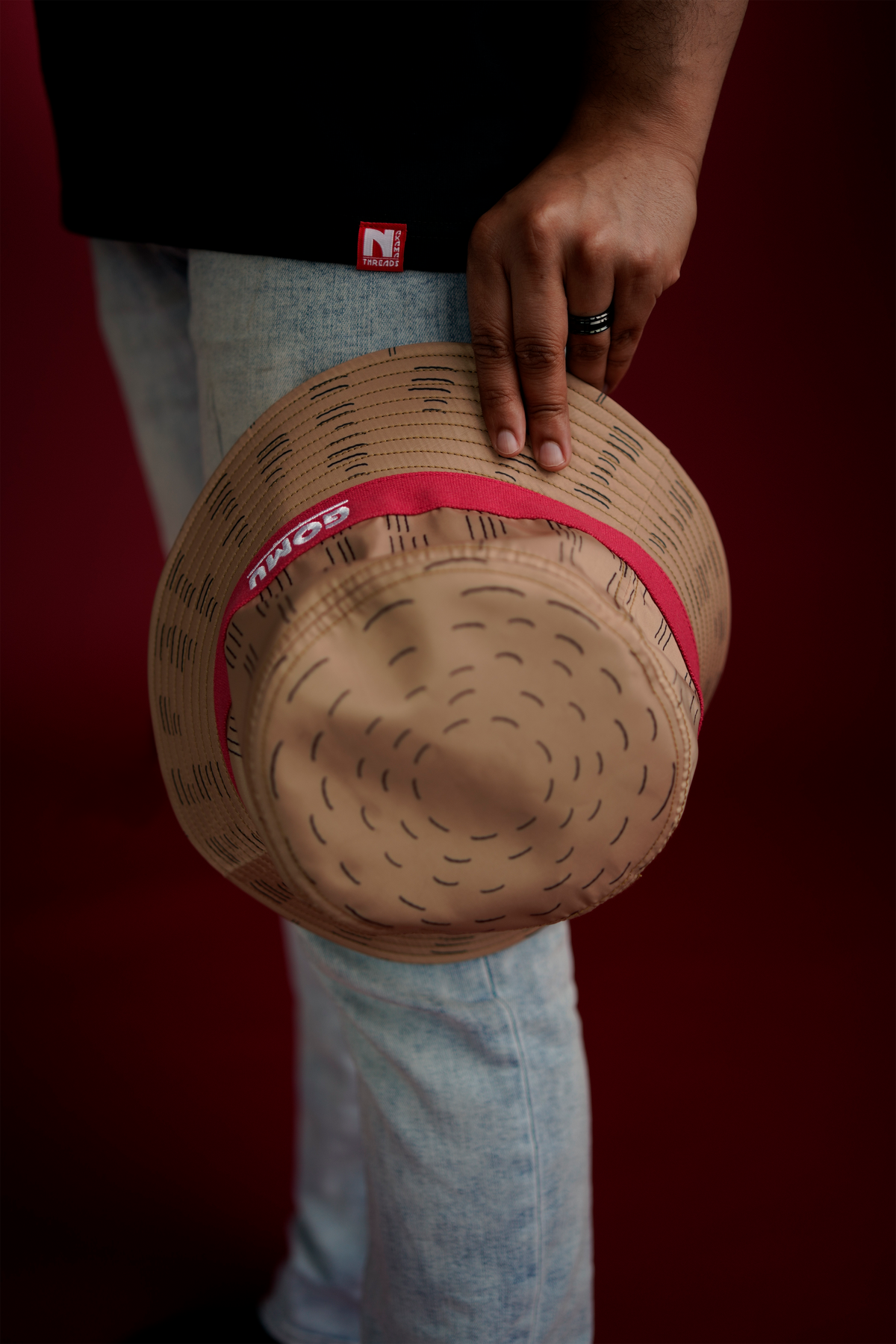 Luffy inspired GOMU bucket hat luffy inspired straw hat one piece